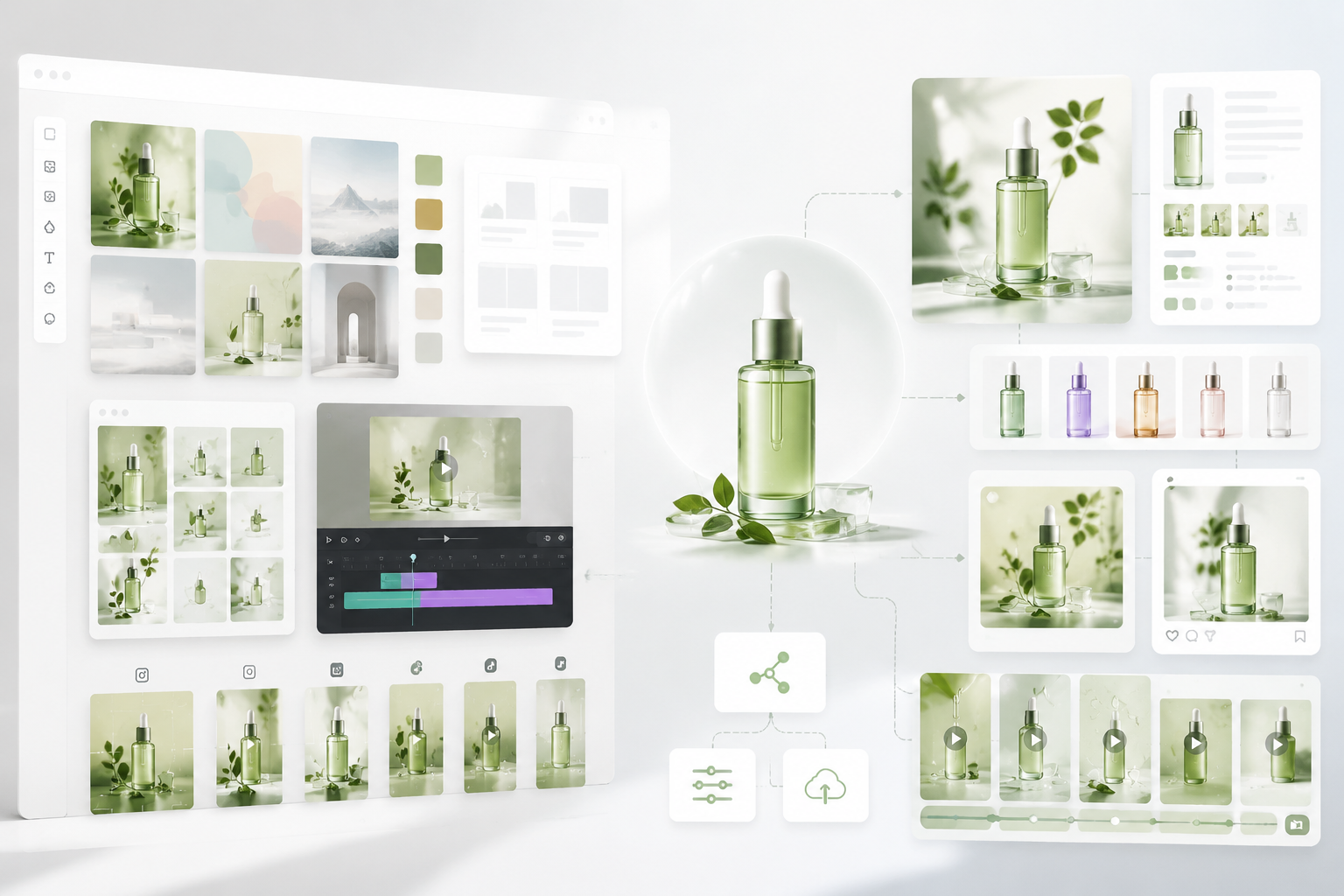 Canva 通用视觉套件对比 imagin AI 电商商品生产流