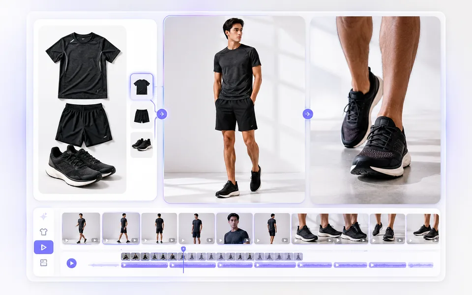 服装鞋履从商品素材生成动态试穿视频工作流